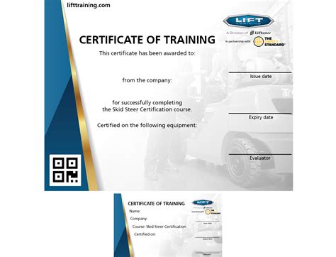 skid steer certification saskatchewan|skid steer certification card template.